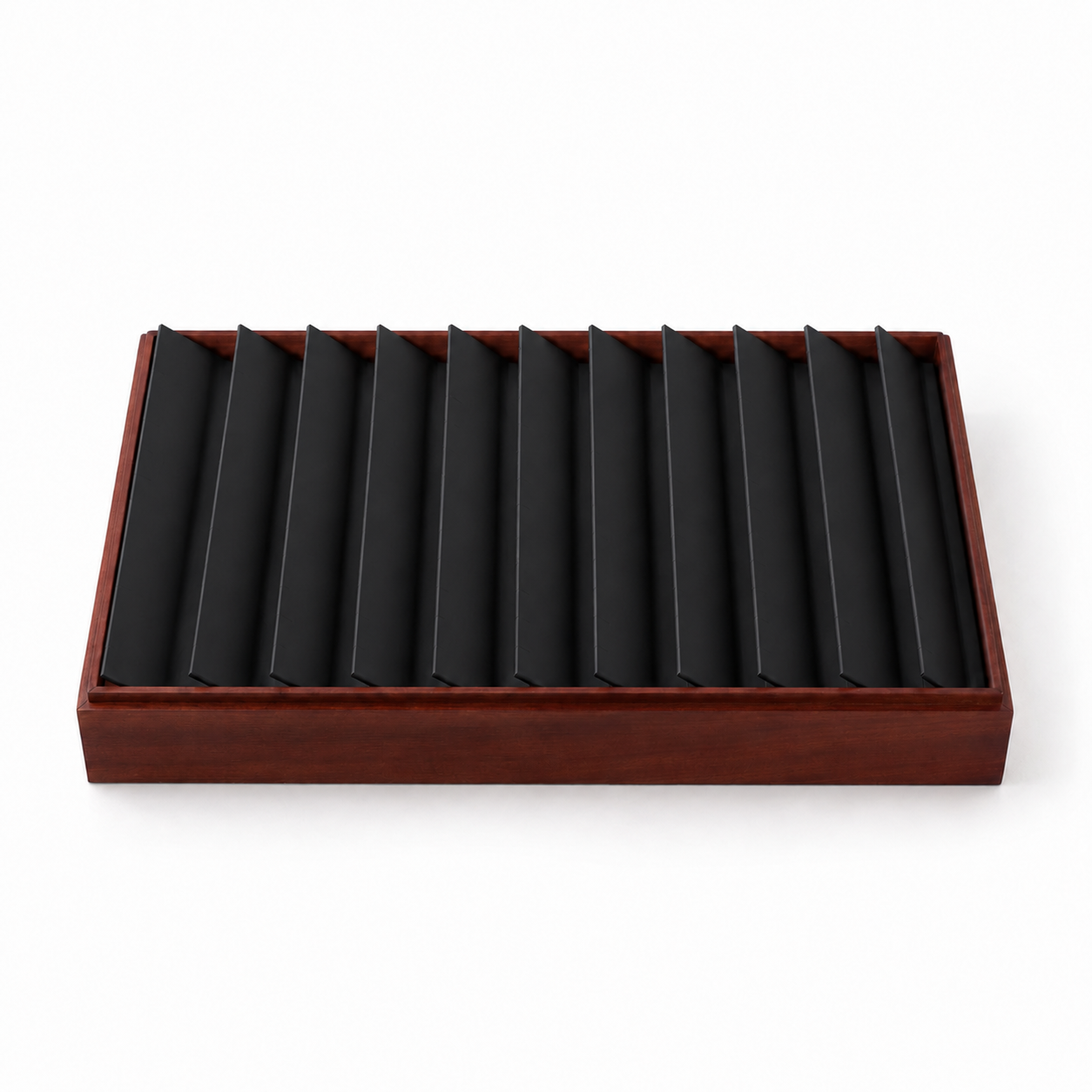 11-Slot Wooden Earring Display Tray with Black Interior – Jeweller Buy