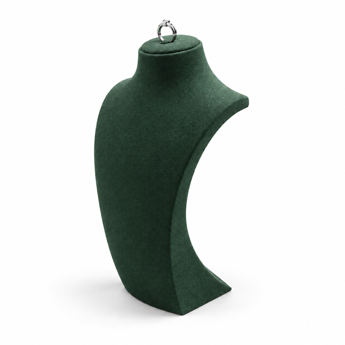Green / 20 cm brushed-leather necklace display bust facing lower left - CND010