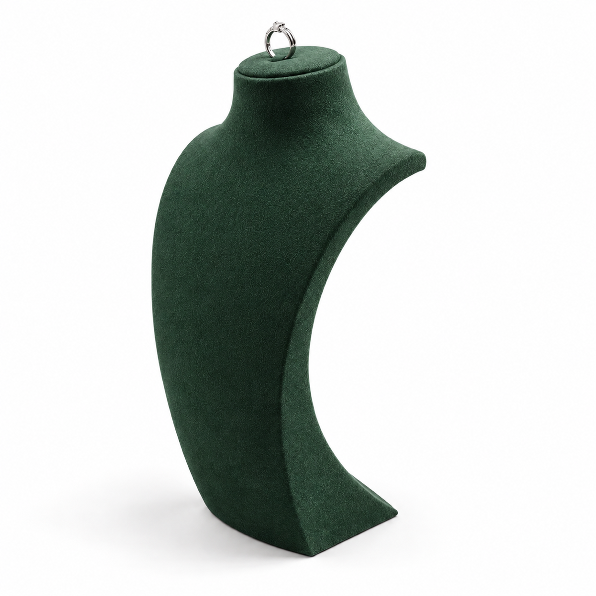 Green / 33 cm brushed-leather necklace display bust facing lower left - CND012