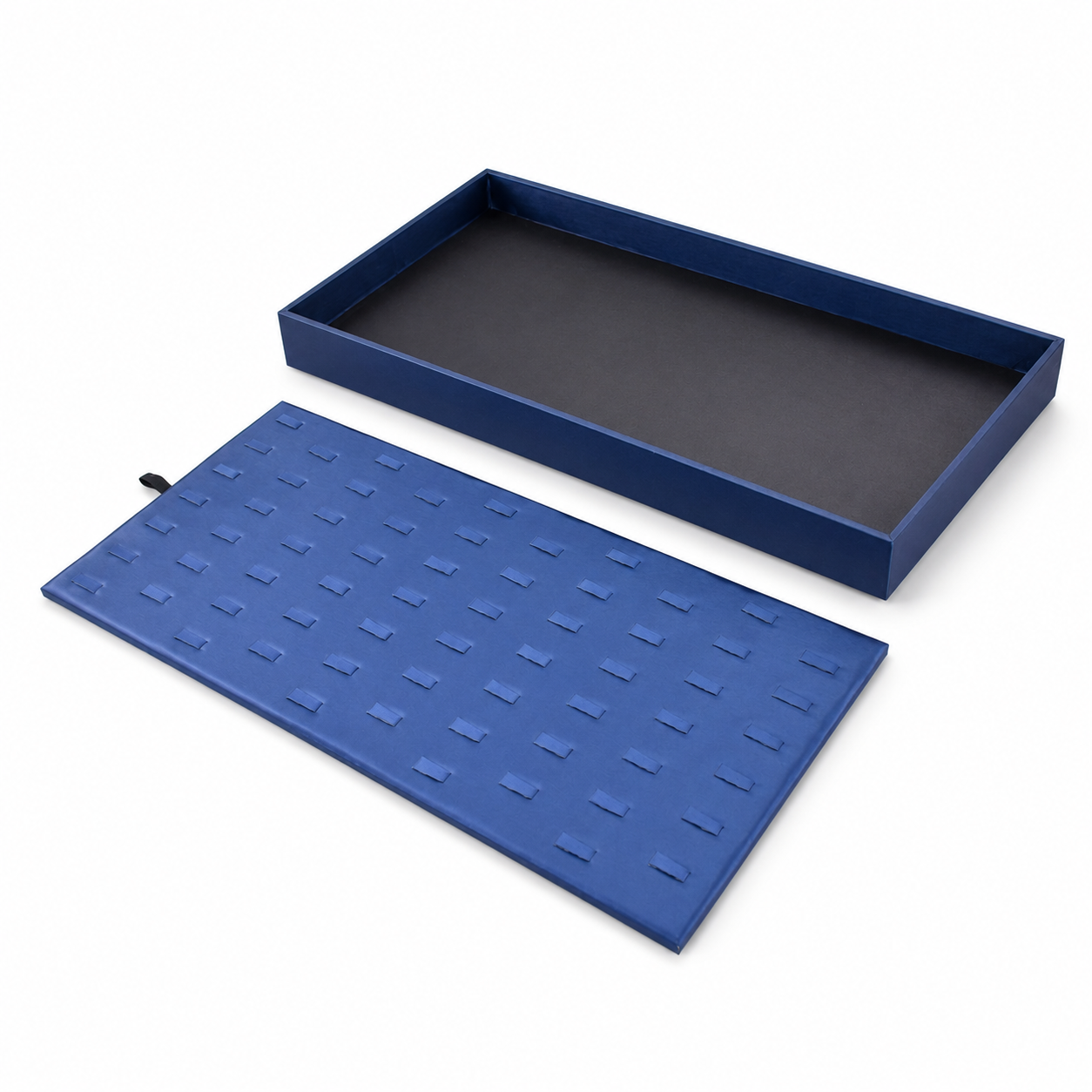 Blue 65-Position Ring Tray – 19.02 in Jewelry Display | Jeweller Buy