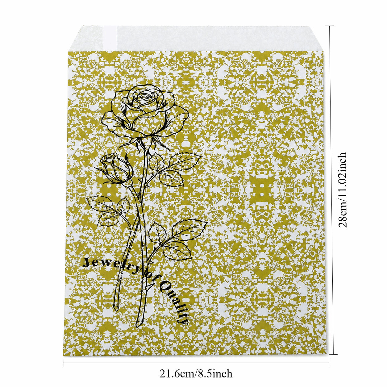 Golden Paper gift bag  Price For 100pcs ,8.5" x 11"