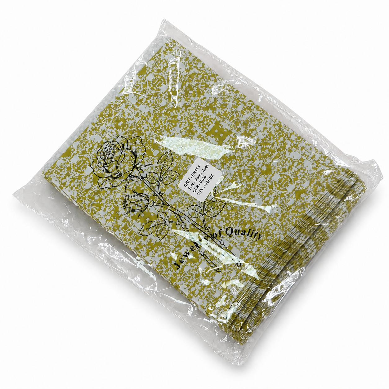 Golden Paper gift bag  Price For 100pcs ,8.5" x 11"