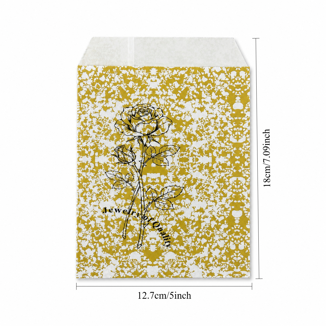 Golden Paper gift bag  Price For 100pcs ,5" x 7"