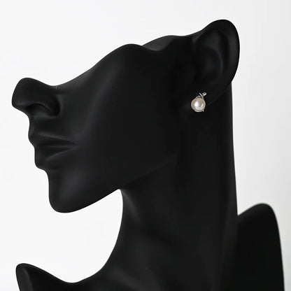 Latest Design Fine jewelry Classic S925 Sterling Silver Freshwater Pearl stud earrings for Women & Girls Wedding Gift