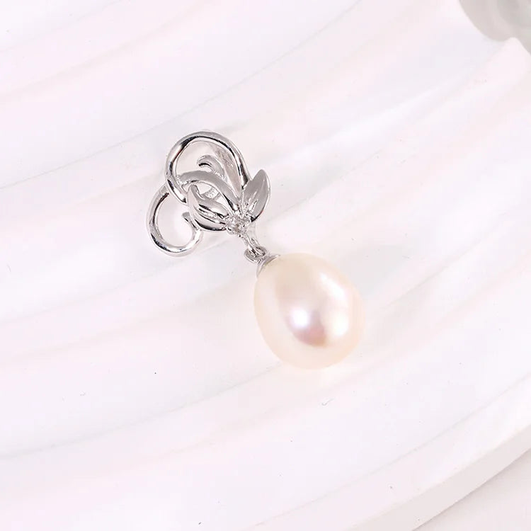 Custom jewelry making sterling silver fashion jewelry natural drop pearl universal pendant setting pearl
