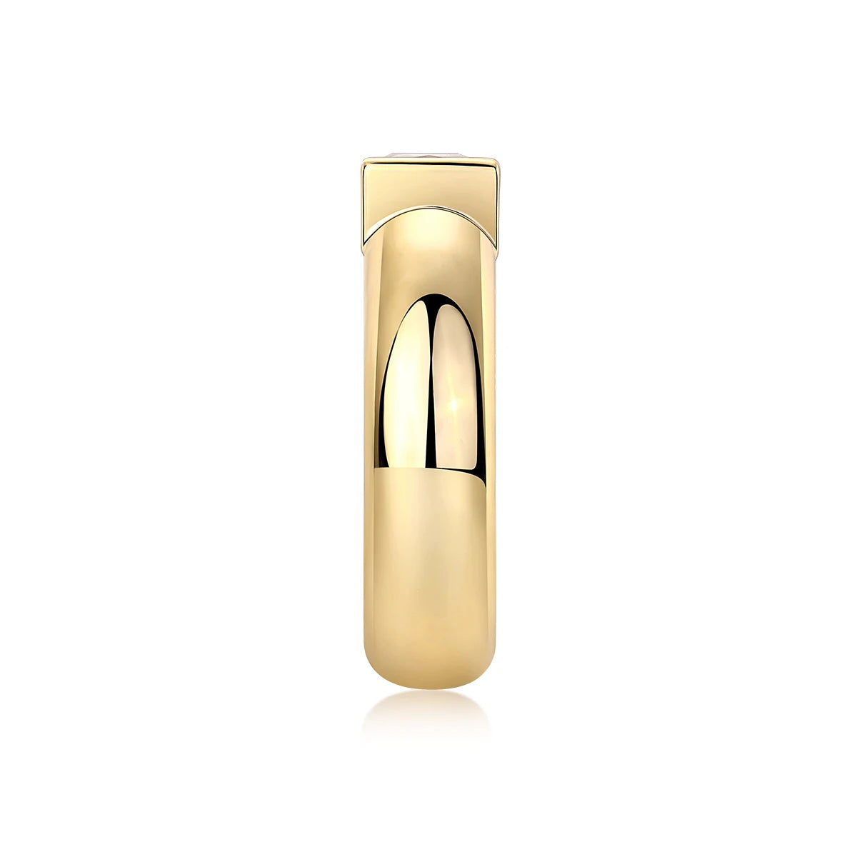 Gold-Plated S925 Silver Square Moissanite Ring - Elegant Statement Jewelry, Luxury Design, Perfect for Engagements