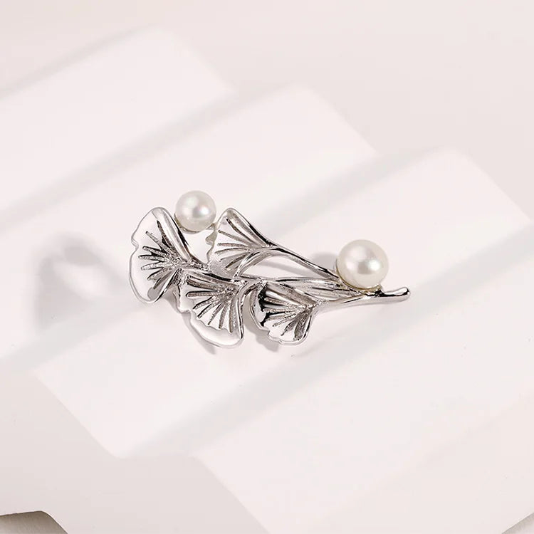 Fashion hot sale 925 sterling pure silver lotus leaf shape women freshwater pearl pendant for chains
