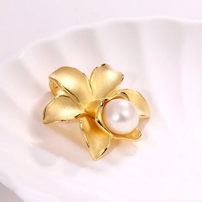 Custom freshwater pearl gold plated 925 pure sterling silver pendant for women