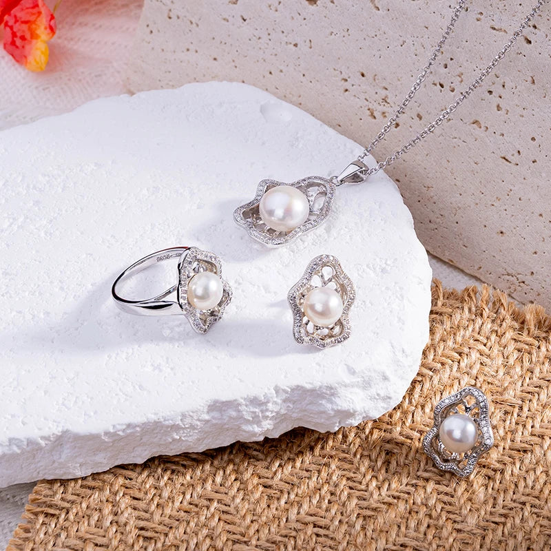 Fashion jewellery fine jewelry ladies women necklaces pendant earrings and ring set