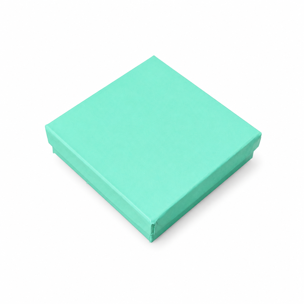 Closed t blue matte square earring cotton-filled jewelry gift box, 100-piece wholesale pack