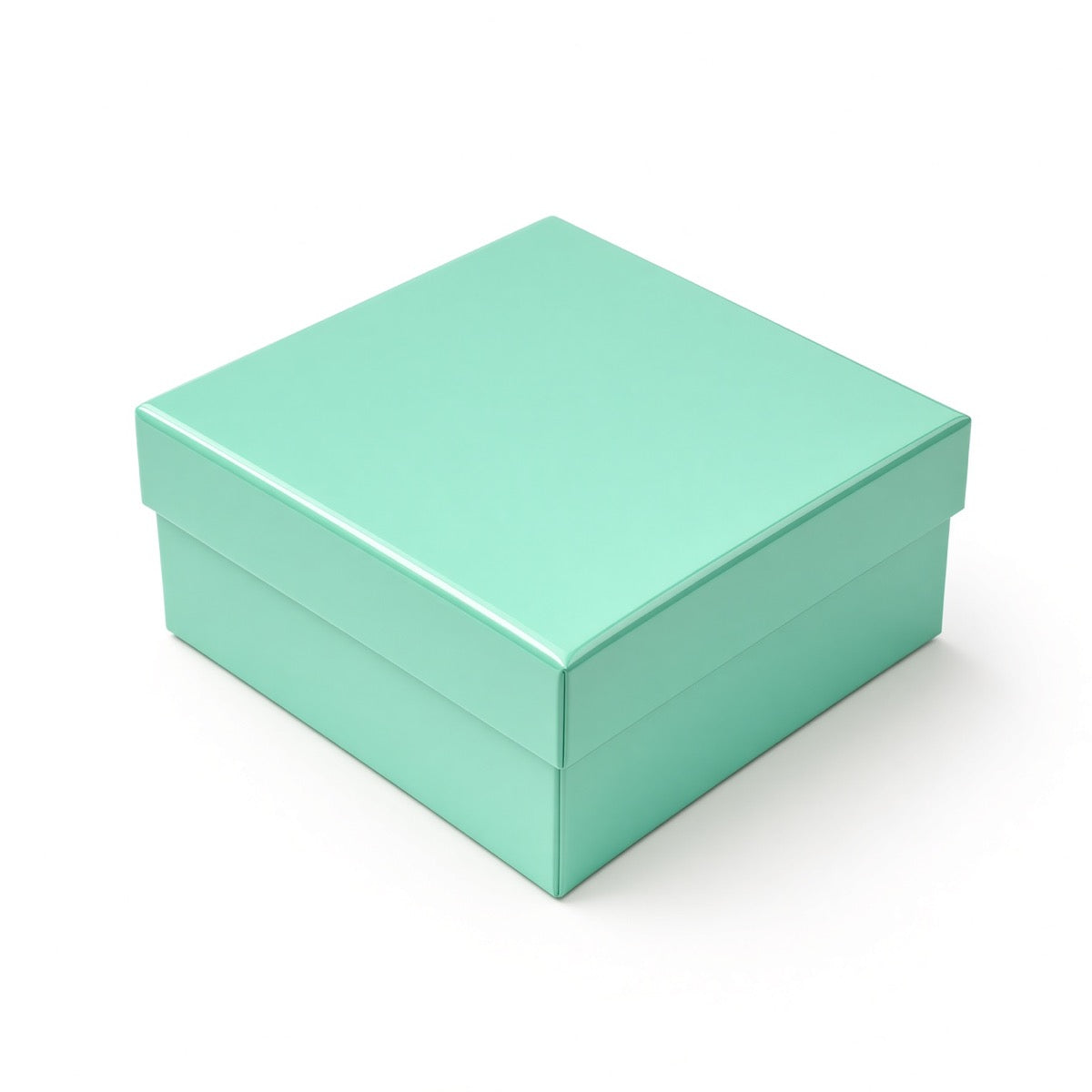 Closed t blue glossy compact ring cotton-filled jewelry gift box, 100-piece wholesale pack