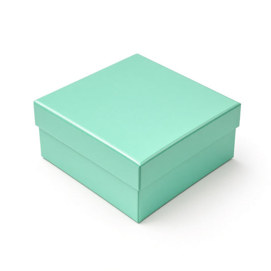Closed t blue glossy compact ring cotton-filled jewelry gift box, 100-piece wholesale pack