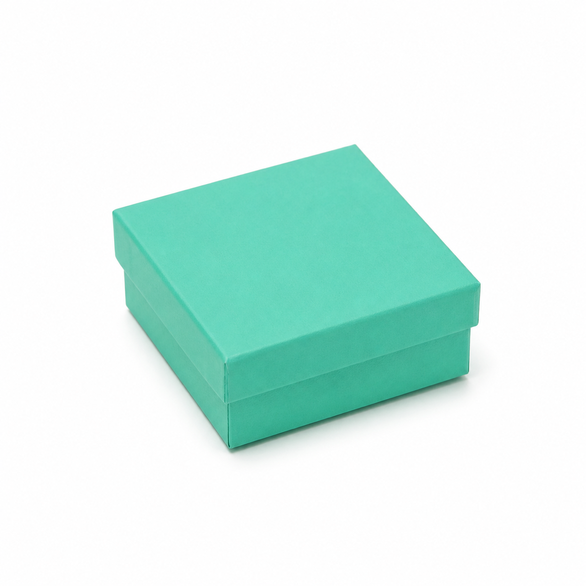 Closed t blue matte compact ring cotton-filled jewelry gift box, 100-piece wholesale pack