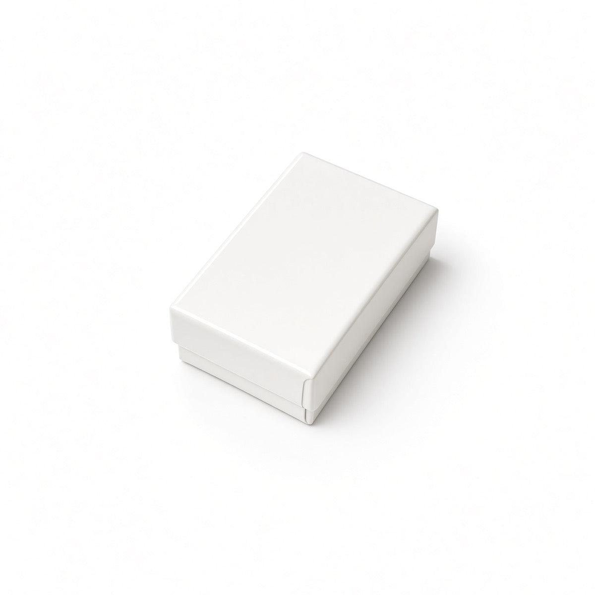Closed white glossy slim bracelet cotton-filled jewelry gift box, 100-piece wholesale pack