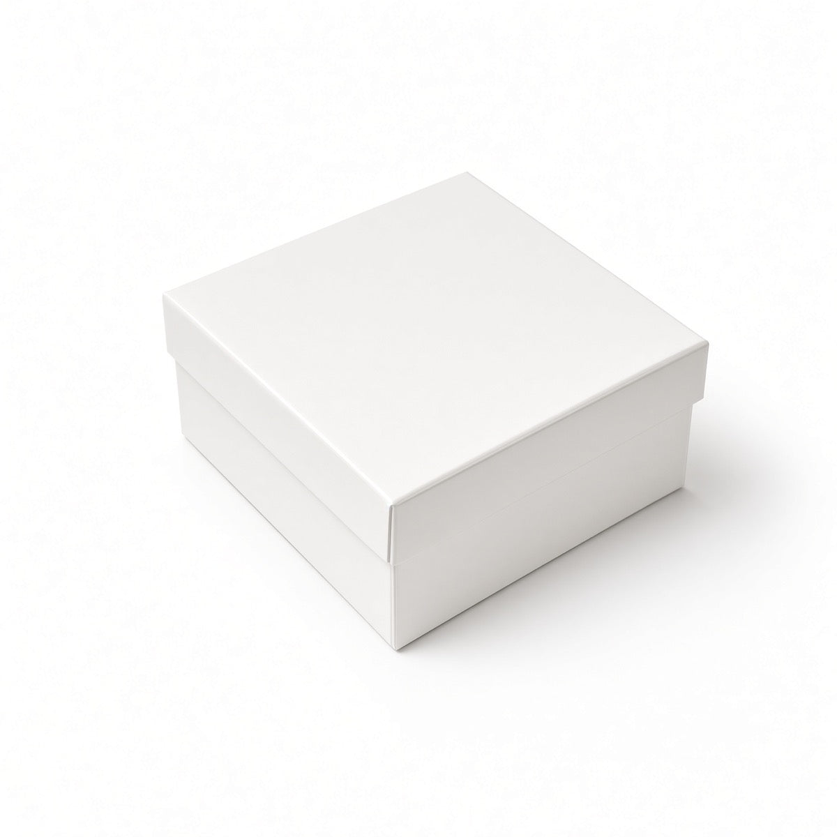 Closed white glossy compact ring cotton-filled jewelry gift box, 100-piece wholesale pack