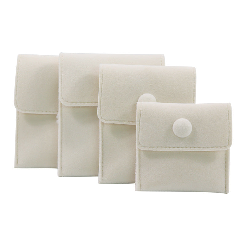 10 PCS Snap Fastener Velvet Pouch Jewelry Storage Bags