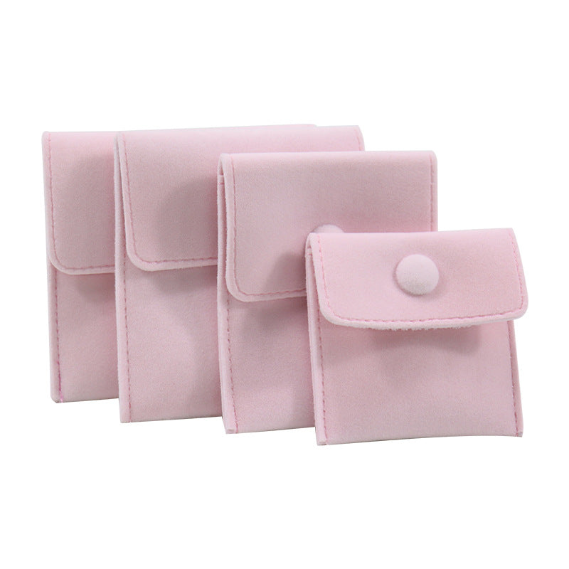 10 PCS Snap Fastener Velvet Pouch Jewelry Storage Bags