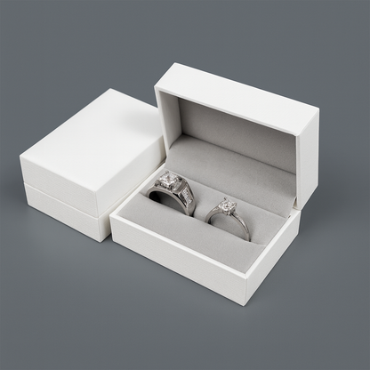 24Pcs White Double Ring Boxes