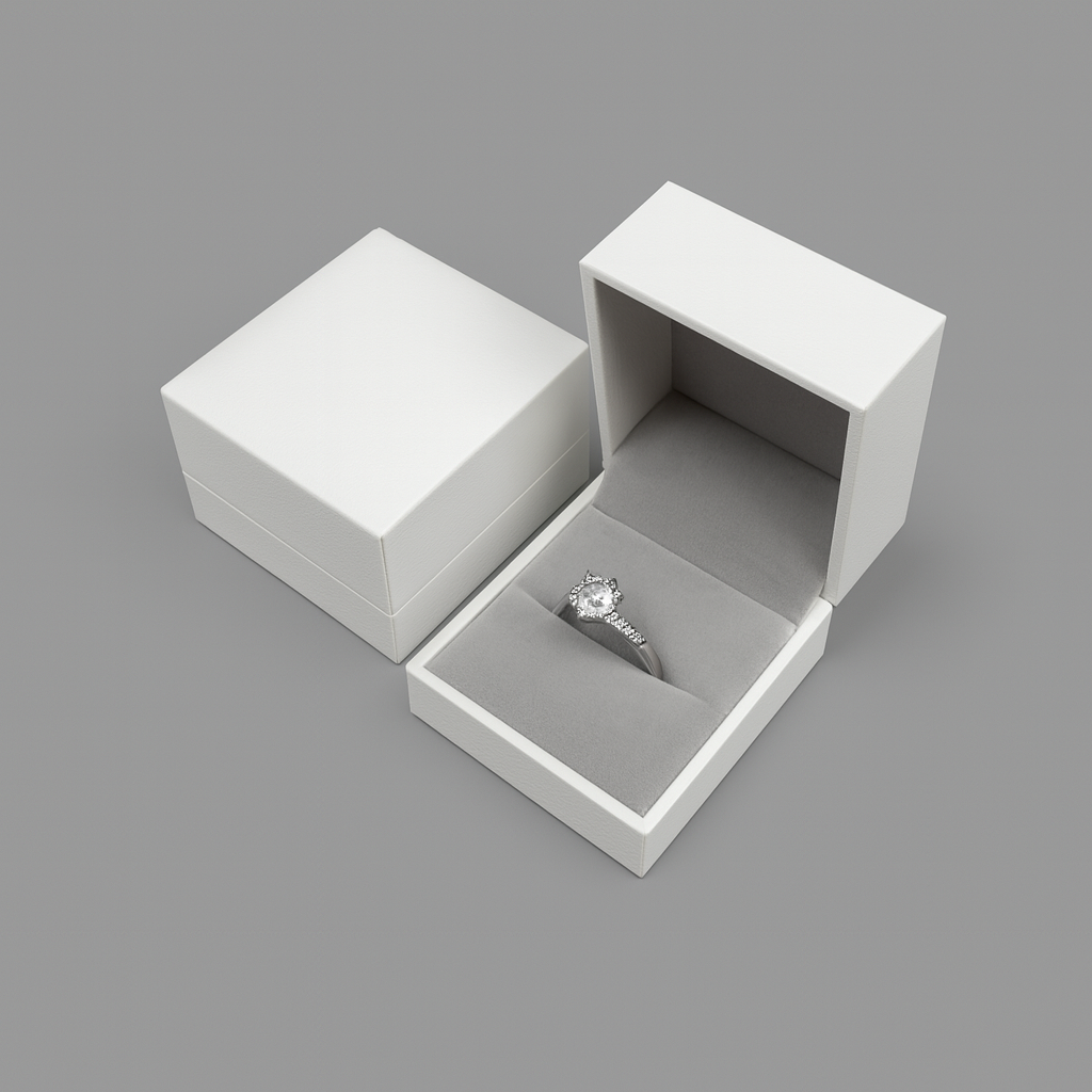 24Pcs White Ring Boxes