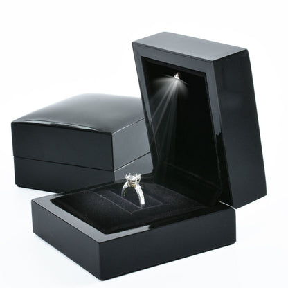 New Square Thickened Ring Light Box Imitation Wood Design for Wedding Gift Personal