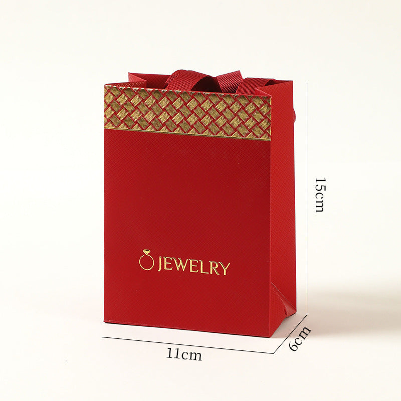 High-end Jewelry Jewelry Bag Universal Packaging Wholesale Paper Bag Jewelry Tote Bag Necklace Ring Bag
