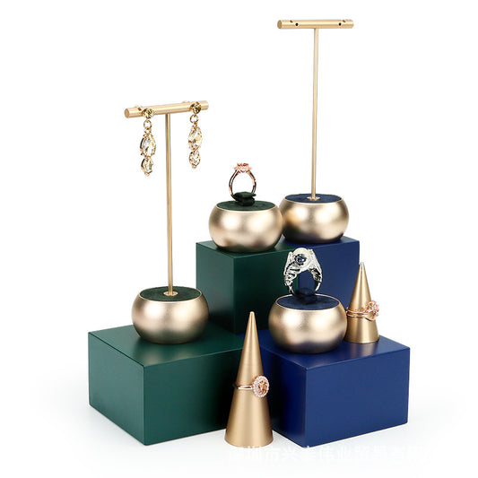 Metal Base Jewelry Display Stand for Rings & Earrings