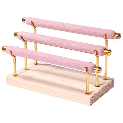 Solid wood ring display stand