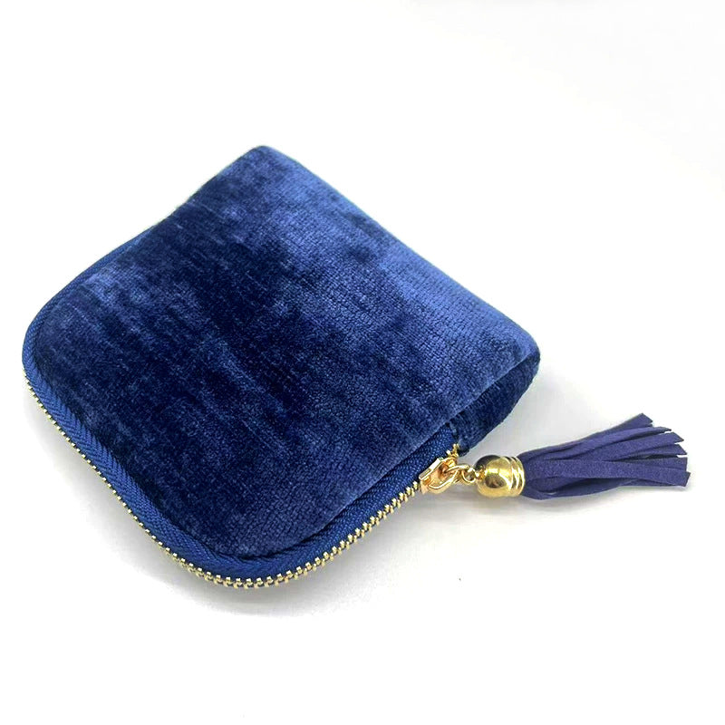 Portable Tassel Zipper Jewelry Bag