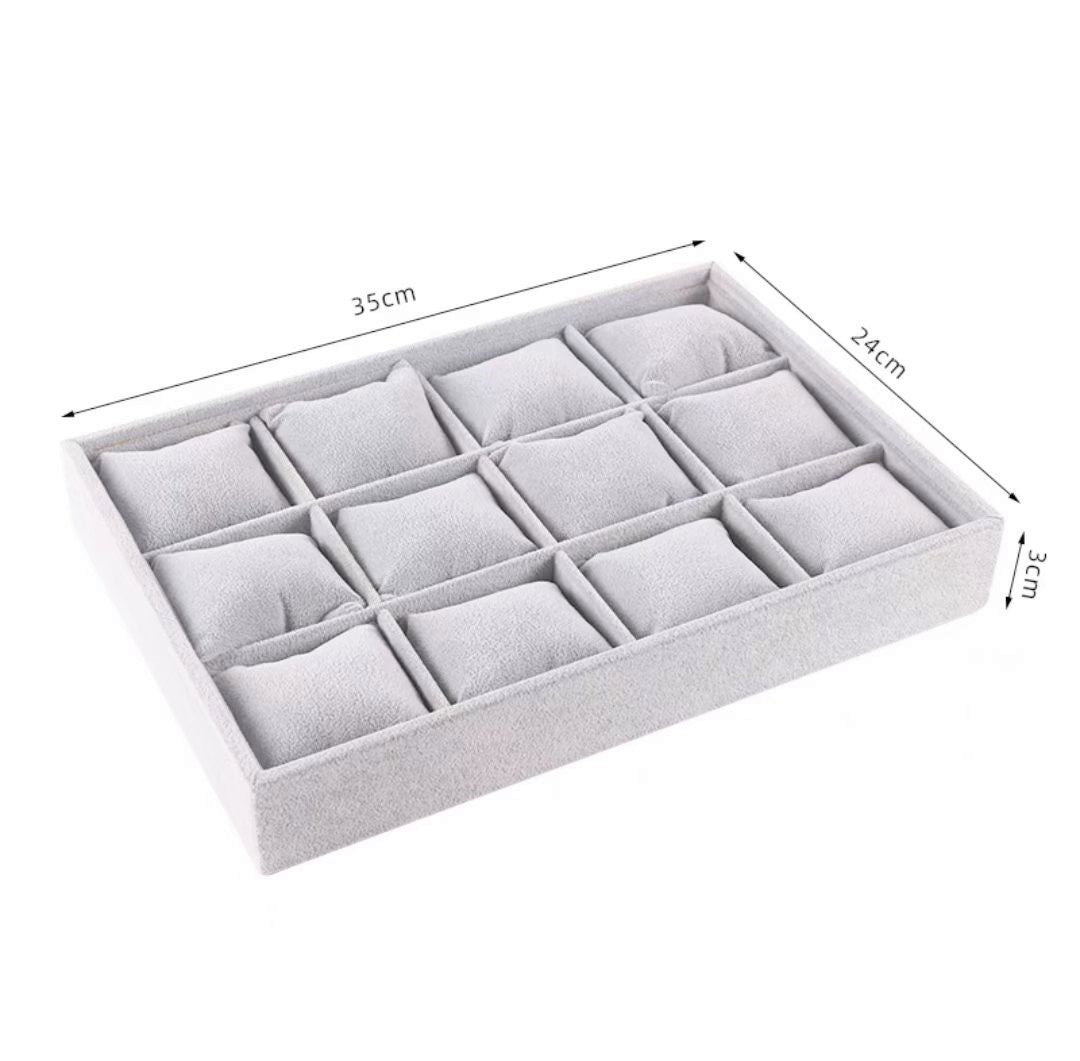 Gray Velvet  Jewelry Tray