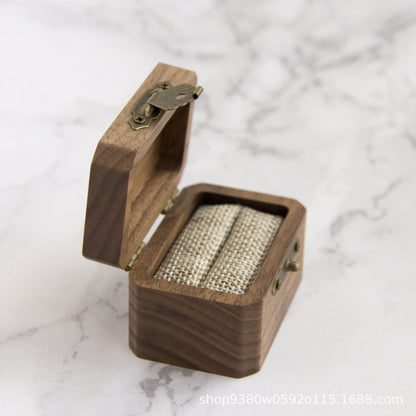 Vintage Ring Box Wooden Box Jewelry Box