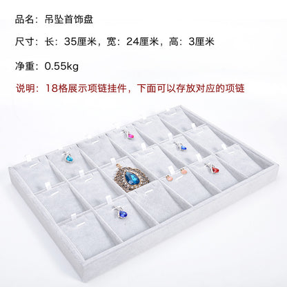 Gray Velvet  Jewelry Tray