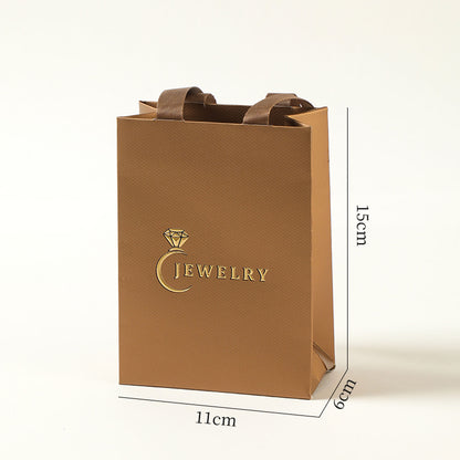 High-end Jewelry Jewelry Bag Universal Packaging Wholesale Paper Bag Jewelry Tote Bag Necklace Ring Bag