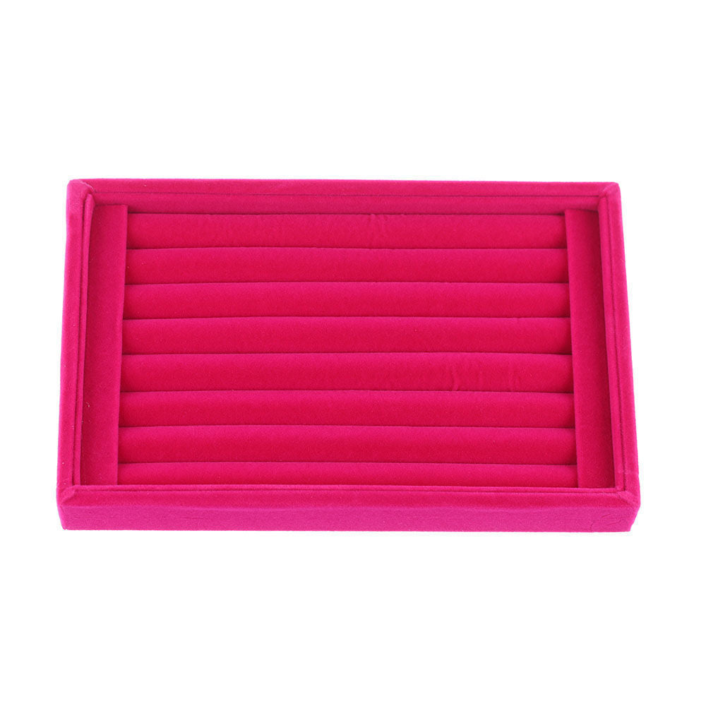 Small Velvet Ring Earring Tray - Plush Jewelry Display Holder