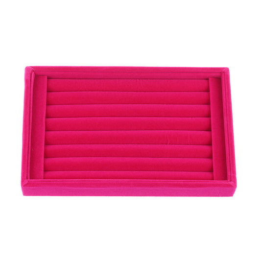 Small Velvet Ring Earring Tray - Plush Jewelry Display Holder