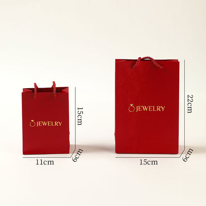 High-end Jewelry Jewelry Bag Universal Packaging Wholesale Paper Bag Jewelry Tote Bag Necklace Ring Bag