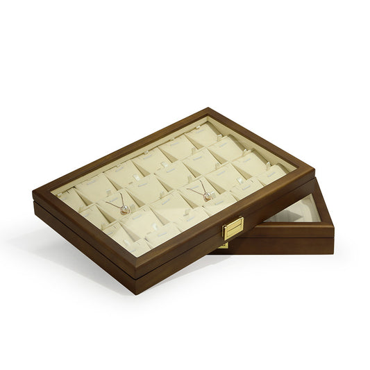 Wooden Jewelry Tray with Lid | Organizer for Necklace Ring Bracelet & Jewelry Display