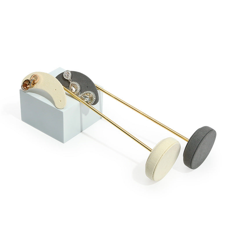 Luxury Microfiber Ear-shaped Earring Display Stand