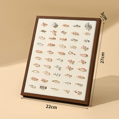 Black Walnut Vertical Ring Stud Earrings Display Stand