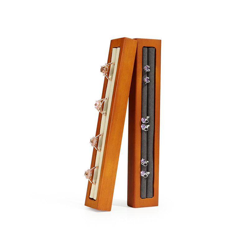 Solid Wood Ring Display Stand | Insert Style Jewelry Organizer for Photography & Retail