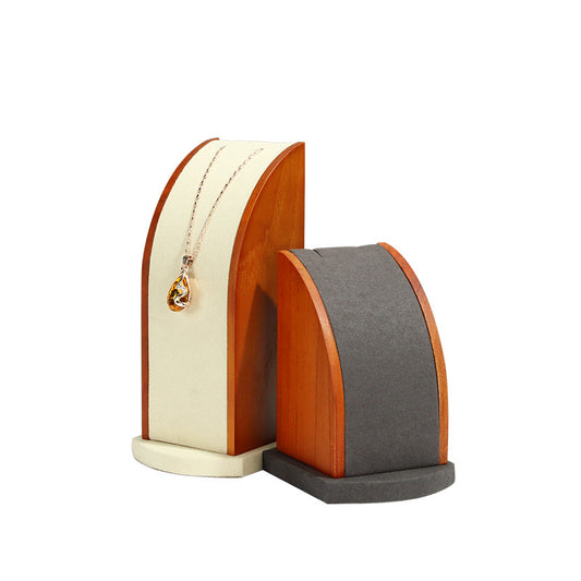 Solid Wood Curved Necklace Display Stand
