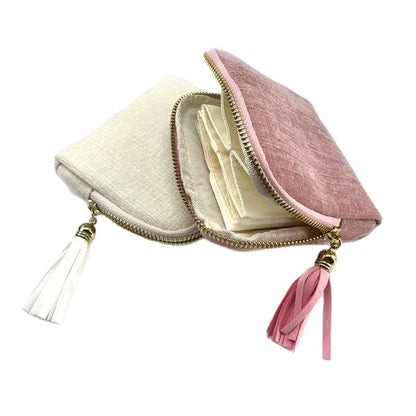 Portable Tassel Zipper Jewelry Bag