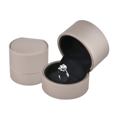 Cajas para anillos de PU color champán, precio por 12 unidades