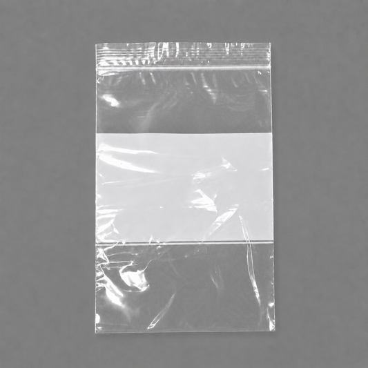 Plastic Zip Bags with White Block Price For 1000pcs ,4" x 6"