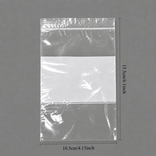 Plastic Zip Bags with White Block Price For 1000pcs ,4" x 6"