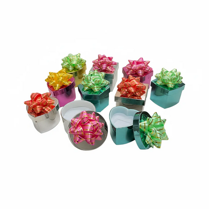 48Pcs Mixed color plated boxes With Bow