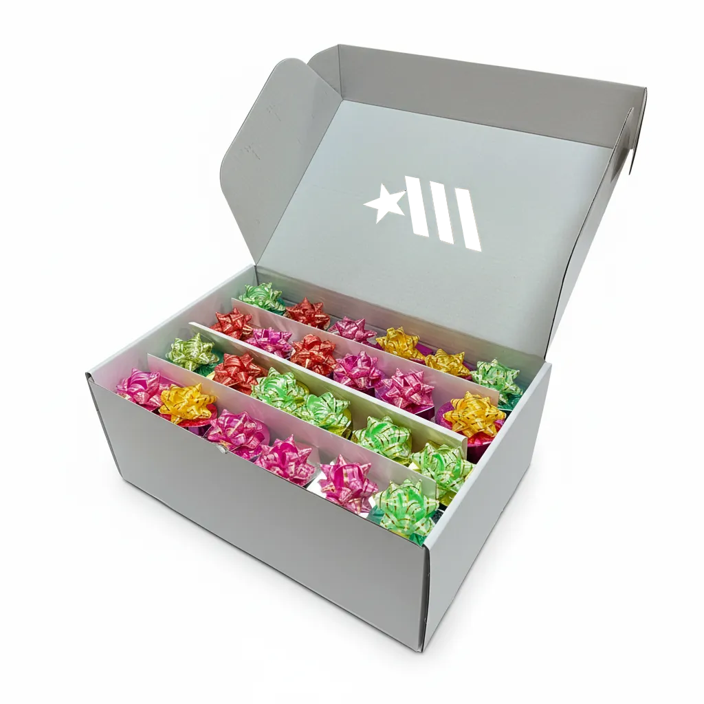 48Pcs Mixed color plated boxes With Bow