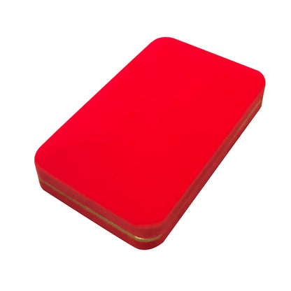 Cajas para anillos de terciopelo negro con borde dorado, precio por 12 piezas