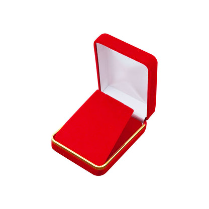 Cajas para anillos de terciopelo negro con borde dorado, precio por 12 piezas