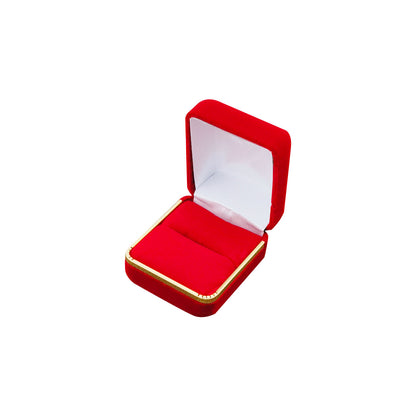 Cajas para anillos de terciopelo negro con borde dorado, precio por 12 piezas