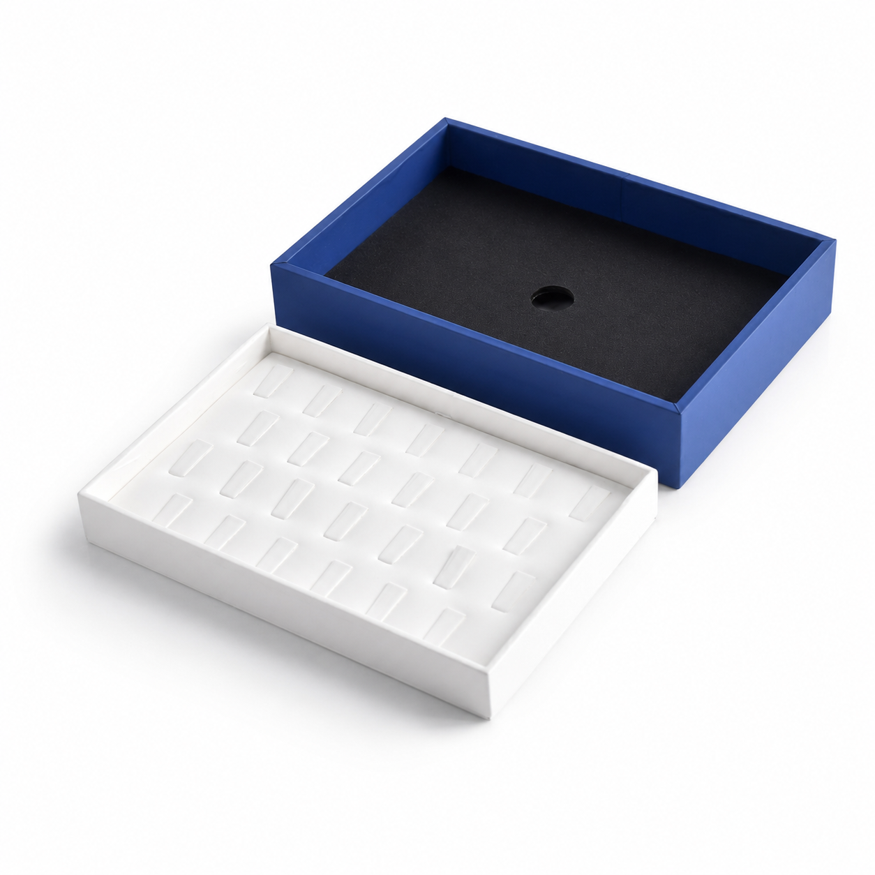Blue 26-Slot Ring Display Tray with White Insert – Jeweller Buy